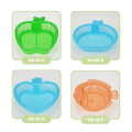 Durable plastic food basket fish shape sieve kitchen supply for sale